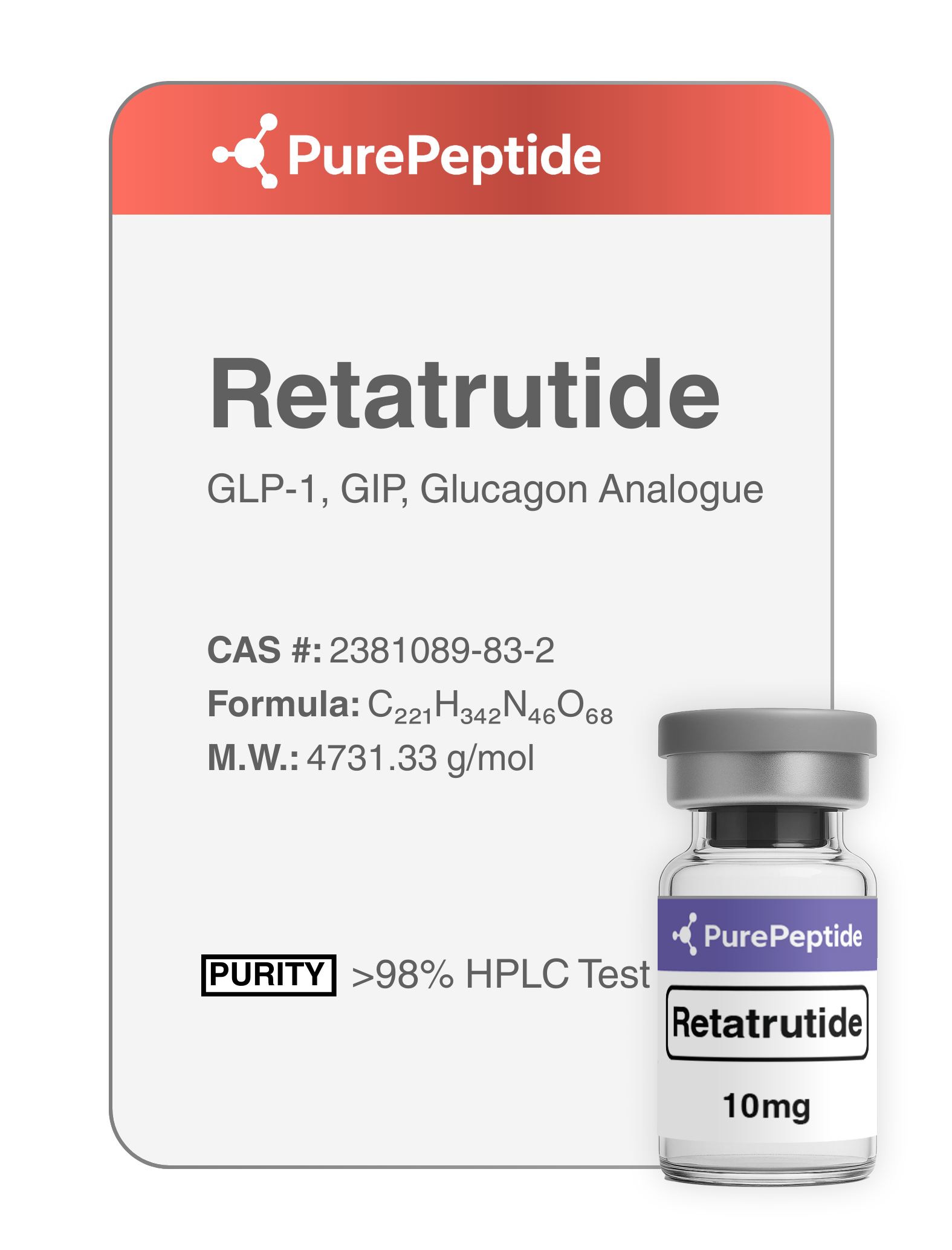 Ретатрутид (Retatrutide) 5mg/10mg/30mg PurePeptide